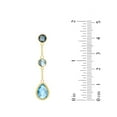 thumbnail image 5 of Round & Pear Cut Multi-Gemstone Earrings in 14K Gold, 5 of 5