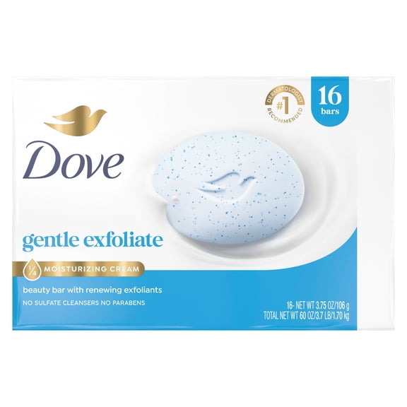 Dove Gentle Exfoliating Bar Soap, 3.75 oz., 16 ct.