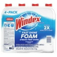 thumbnail image 2 of Windex Fast Shine Foam Glass Cleaner, No-Drip Aerosol Cleaning Spray, 19 oz., 4 pk., 2 of 9
