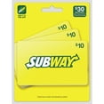thumbnail image 1 of Subway Gift Card Multi-Pack, Various Amounts, 1 of 1
