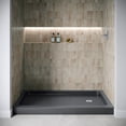 thumbnail image 1 of Streamline 60 in. x 36 in. Alcove Acrylic Shower Base With Left, Center or Right Drain / Glossy Black or White, 1 of 9