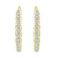 thumbnail image 1 of 0.46 CT. T.W. Round Cut Diamond Hoop Earrings in 14K Gold, 1 of 6