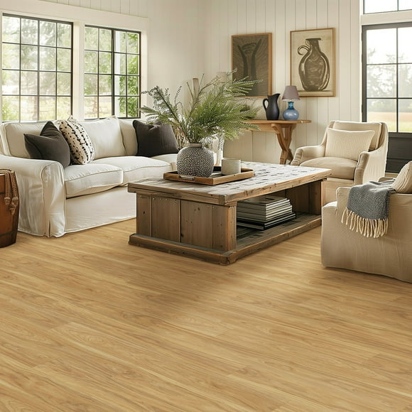 QuickStep by Mohawk Windview Hickory Waterproof Laminate Flooring, 16.12 sq. ft. per box