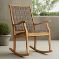thumbnail image 2 of Cambridge Casual Teak and Wicker Rocking Chair with Built-in Cushion, 2 of 9