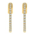 thumbnail image 3 of 0.45 T.W. Lab Created Round Diamond Hoop Earrings in 14K Gold, 3 of 5