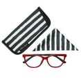 thumbnail image 4 of XOX Betsey Johnson Blue Light Blocking Glasses with Cloth and Pouch, Red, 4 of 5