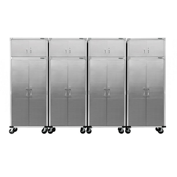 Seville Classics UltraHD 8-Piece Rolling Steel Garage Storage