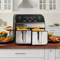 thumbnail image 3 of Gourmia 10-Quart Dual Basket Digital Air Fryer with Sync Finish and Sync Cook, 3 of 9