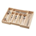 thumbnail image 7 of iDesign Renewable Paulownia Wood Collection Expandable Flatware And Cutlery Tray, 15" x 13.6"-23.5", 7 of 10