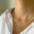 thumbnail image 4 of Kissing Hearts Double Rope Chain Necklace in 14K Gold, 4 of 5