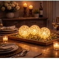 thumbnail image 4 of Deck Impressions 6" Solar/USB LED Crackle Glass Globe Lights, Choose Pack, 4 of 11
