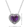 thumbnail image 3 of Lab Created Gemstone & Diamond Accent Heart Pendant Necklace in 14K Gold, 3 of 4