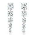 thumbnail image 2 of 925 Sterling Silver Lab Created White Sapphire Graduated Earring, 2 of 6