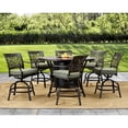thumbnail image 1 of Member's Mark Savannah Round High Patio Fire Dining Set with Sunbrella Fabric, 7pc, 1 of 4