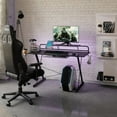 thumbnail image 1 of Techni Sport TS-200 Carbon Computer Gaming Desk with Shelving, Black, 1 of 9