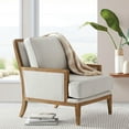 thumbnail image 1 of Member's Mark Savannah Cream Fabric Wood Trim Accent Chair, 1 of 8