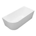 thumbnail image 2 of Left or Right Corner Freestanding Bath Tub and Shower Finnley 59‑in Acrylic Soaking Bathtub in White High‑Gloss, 2 of 11
