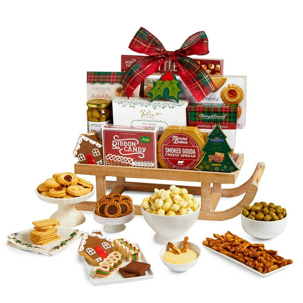 Warm Winter Wishes Sled Gift Basket