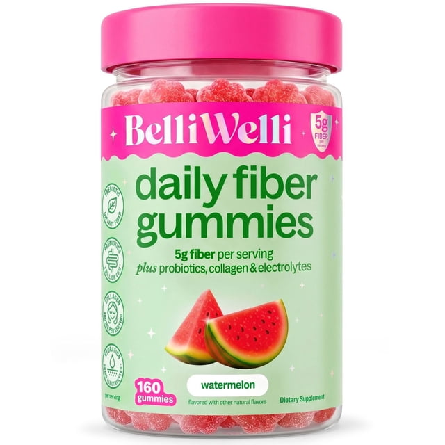 BelliWelli 4-in-1 Daily Fiber Gummies, Watermelon (160 ct.)