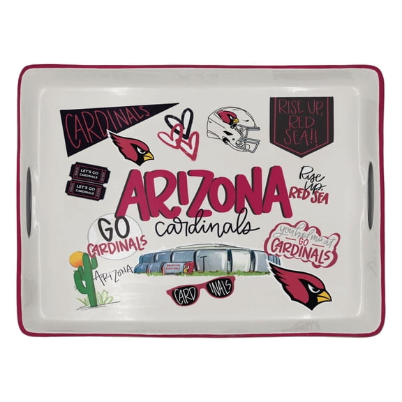 Arizona Cardinals Ceramic Serving Tray