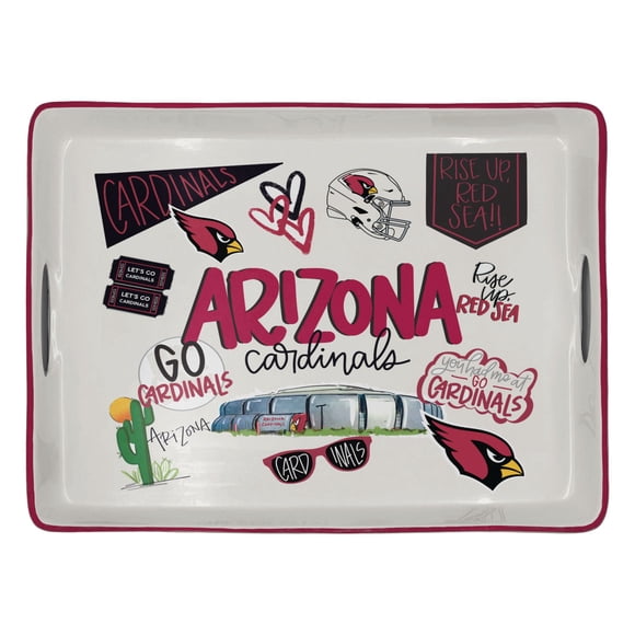 Arizona Cardinals Ceramic Serving Tray