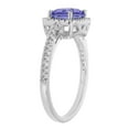thumbnail image 2 of Emerald Cut Gemstone & 0.23 Halo Diamond Ring in 14K Gold, 2 of 4