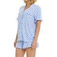 thumbnail image 2 of Betsey Johnson Women's Short Sleeve & Ruffle Short Pajama Set, 2 of 6