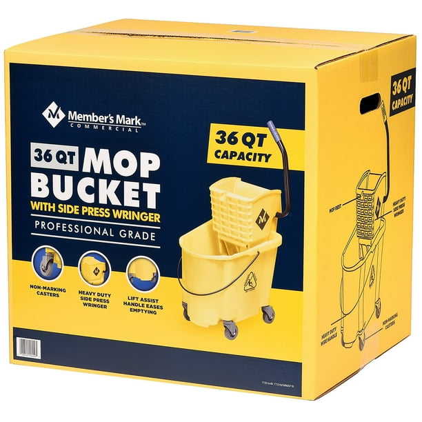 Member's Mark Commercial Mop Bucket with Wringer, 36 qt