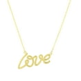 thumbnail image 1 of Script Love Pendant Necklace in 14K Gold, 1 of 6
