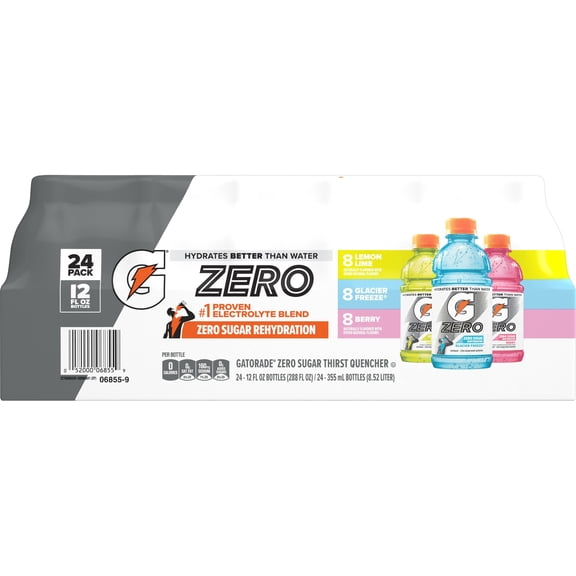 Gatorade Zero Sugar Thirst Quencher Variety Pack, 12 fl. oz., 24 pk.