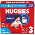 thumbnail image 2 of Huggies Little Movers HuggFit 360° Diapers, Sizes 3-7, 2 of 13