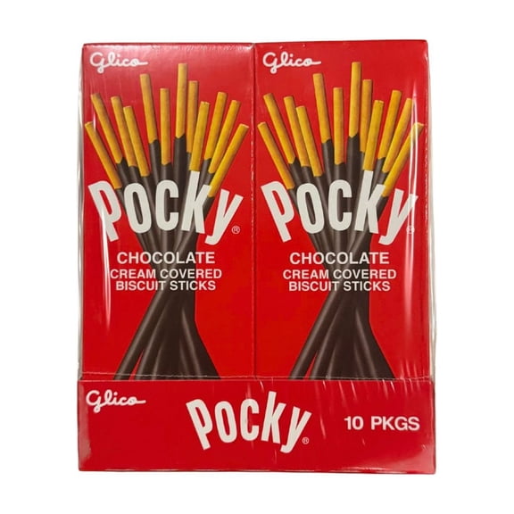 Glico Pocky Cream Covered Biscuit Sticks, Chocolate, 1.41 oz. 10 pk.