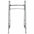 thumbnail image 2 of Medline Adjustable Easy Care Two-Button Folding Walker With 5" Wheels, Gray, 2 of 7