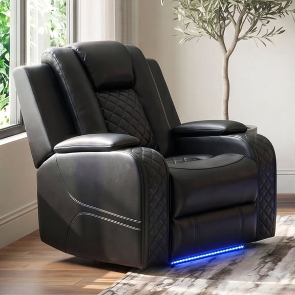 Society Den Amias Power Motion Recliner with Power Headrest, LED
