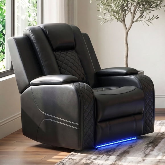 Society Den Amias Power Motion Recliner with Power Headrest, LED