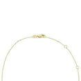 thumbnail image 3 of Baguette Cut Gemstone and 0.06 CT. T.W. Diamond Halo Pendant Necklace in 14K Gold, 3 of 5