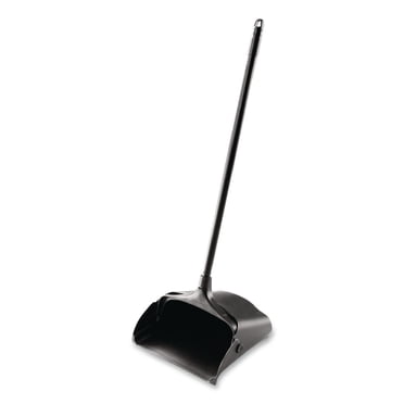 Rubbermaid Commercial Lobby Pro Upright Dust Pan with Wheels Black