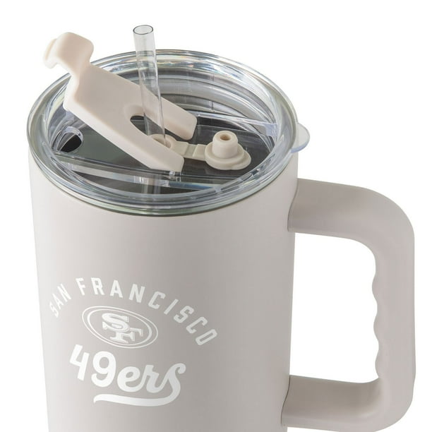 Gobelet 20 Oz San Francisco 49ers – Acier Inoxydable, Avec Couvercle Et Paille, Multifonction