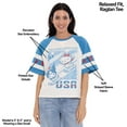 thumbnail image 5 of Women's Character USA Cropped Raglan T-Shirt, 5 of 6