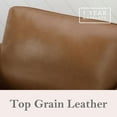 thumbnail image 4 of Cole & Rye Modern Farmhouse Leather Swivel Accent Chair, 4 of 11