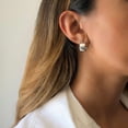 thumbnail image 15 of High Polish Italian & Diamond Cut Satin Earring Set in Sterling Silver, 15 of 16