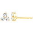 thumbnail image 3 of 0.30 CT. T.W. Round Cut Three Stone Diamond Stud Earrings in 14K Gold, 3 of 5