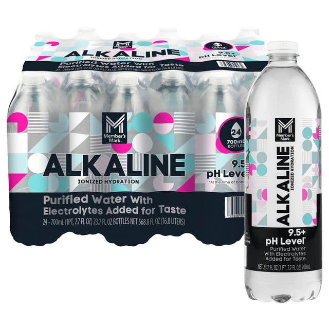 Member's Mark Alkaline Water, 700ml, 24 pk.