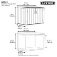 thumbnail image 4 of Lifetime 75 cu. ft. Horizontal Storage Shed, Light Brown, 4 of 17
