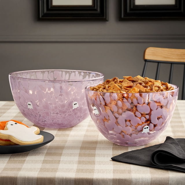 Member's Mark Halloween Icon Glass Serving Bowls, Set of 2