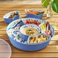 thumbnail image 1 of Member's Mark 6-Section Bamboo Melamine Serving Platter with Lazy Susan Base and Storage Lid, 1 of 6