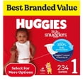 thumbnail image 1 of Huggies Little Snugglers Baby Diapers, Sizes Newborn-2, 1 of 12
