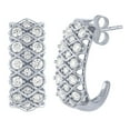 thumbnail image 1 of 0.96 CT. T.W. Round Cut J Hoop Diamond Earrings in 14K Gold, 1 of 4