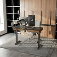 thumbnail image 3 of 55" Standing Desk with Drawers, Wood Finish, 3 of 7