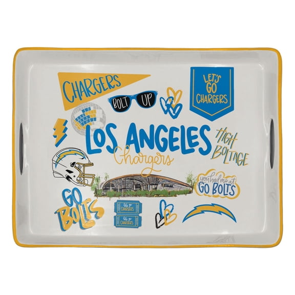 Los Angeles Chargers Ceramic Serving Tray